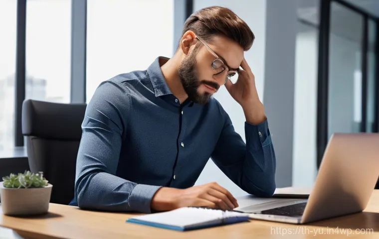 기술 피로 극복을 위한 간단한 운동법 - **Prompt:** "A young adult, dressed in comfortable casual wear, sits at a modern, clean office desk....